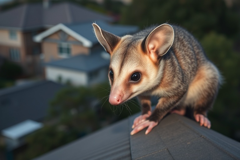 Possum in Chirnside Park residential area